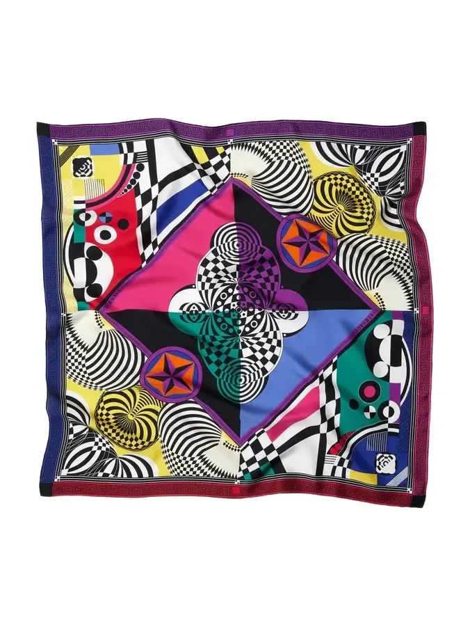 Printed Silk Twill Scarf 90 cm