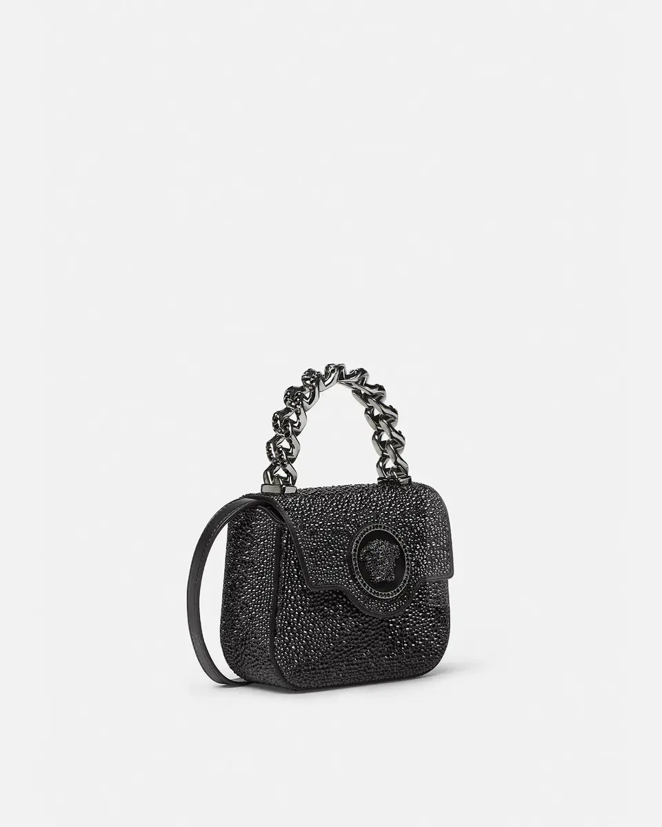 Versace La Medusa Embellished Satin Mini Bag | Thumbnail 2 Versace La Medusa Embellished Satin Mini Bag | Thumbnail 2