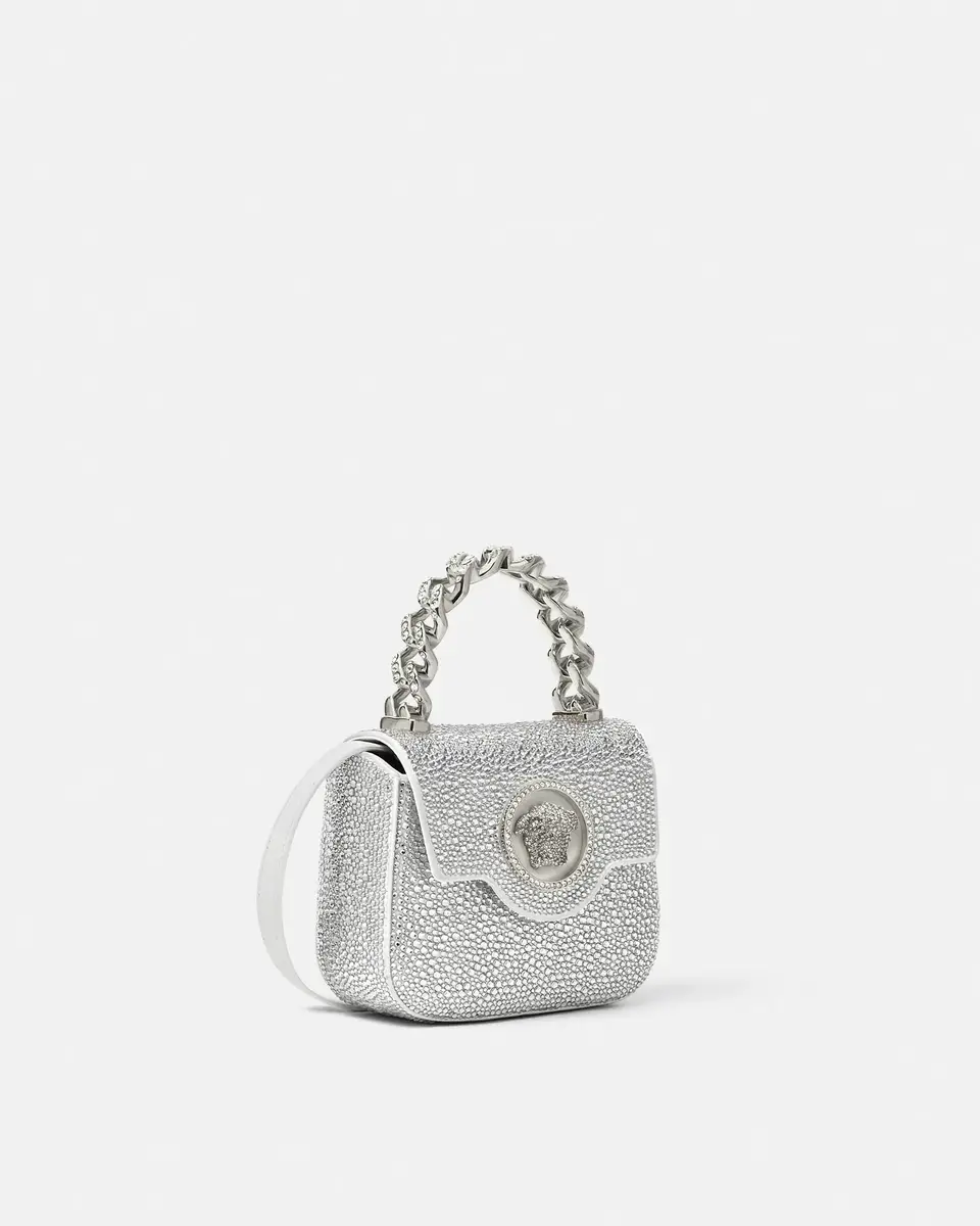 Versace La Medusa Embellished Satin Mini Bag | Thumbnail 2 Versace La Medusa Embellished Satin Mini Bag | Thumbnail 2