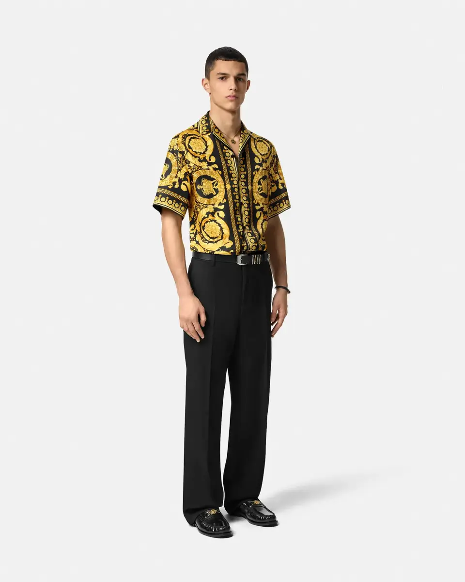 Versace Printed Silk Twill Shirt | Thumbnail 2 Versace Printed Silk Twill Shirt | Thumbnail 2