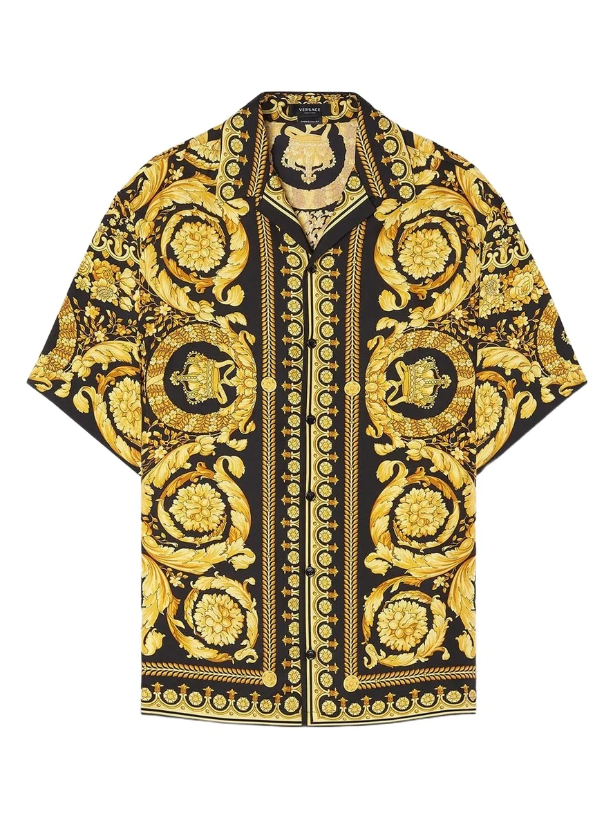 Versace Printed Silk Twill Shirt