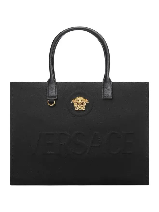 Versace La Medusa Large Canvas Tote