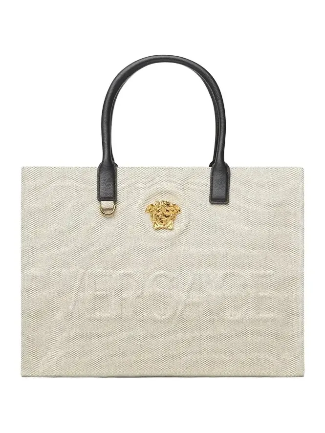 Versace La Medusa Large Canvas Tote