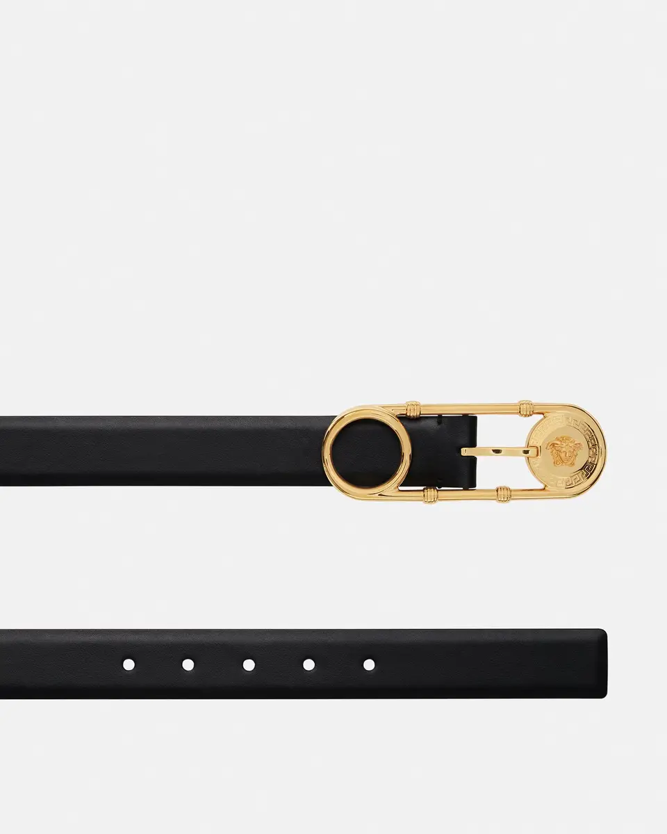 Versace Safety Pin Leather Belt 1.2" | Thumbnail 2 Versace Safety Pin Leather Belt 1.2" | Thumbnail 2