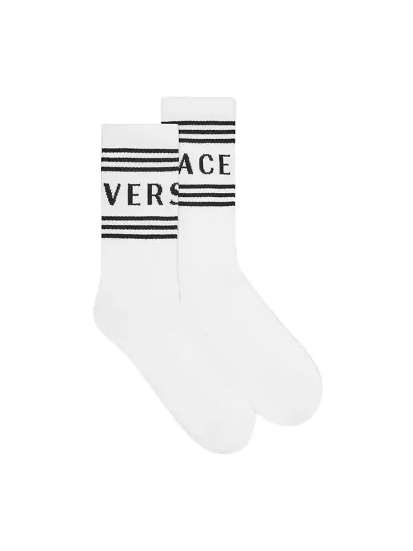Versace Ribbed Cotton Socks