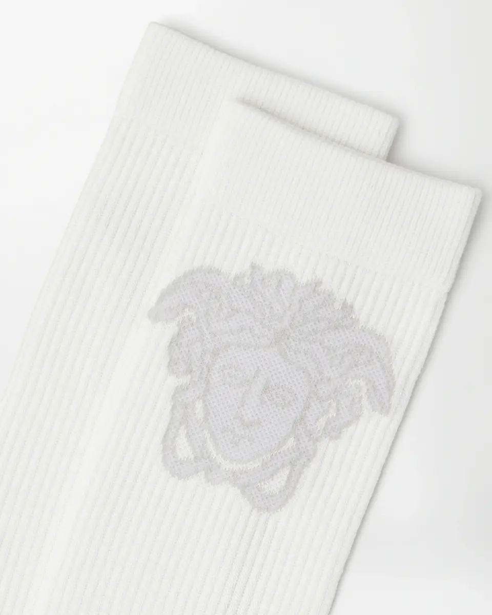 Versace Jacquard Cotton Ribbed Socks | Thumbnail 2