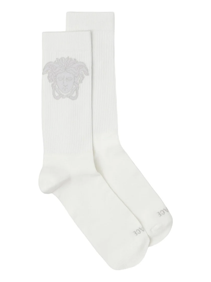 Versace Jacquard Cotton Ribbed Socks