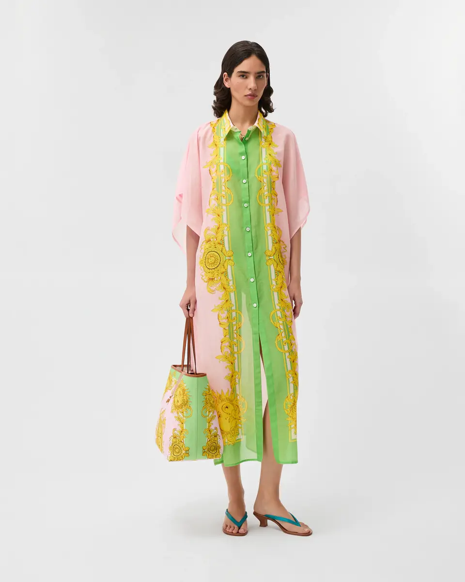 Versace Printed Cotton & Silk Voile Cover-Up Dress | Thumbnail 2 Versace Printed Cotton & Silk Voile Cover-Up Dress | Thumbnail 2