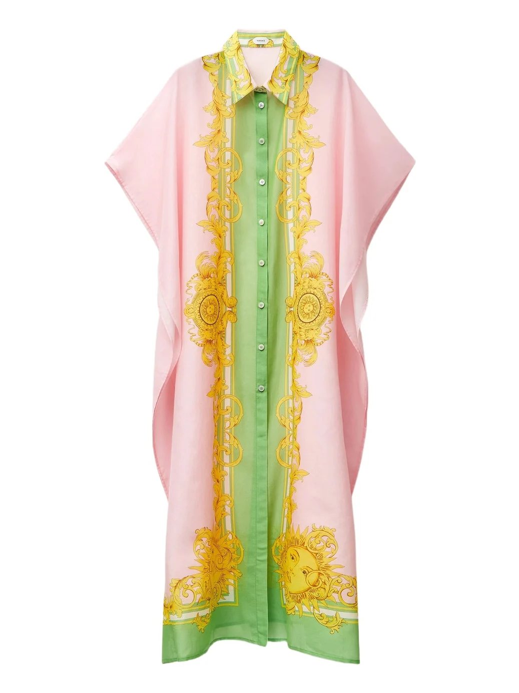 Printed Cotton & Silk Voile Cover-Up Dress