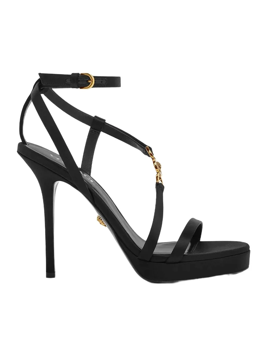 Medusa '95 Embellished Satin Sandals 115 mm Medusa '95 Embellished Satin Sandals 115 mm