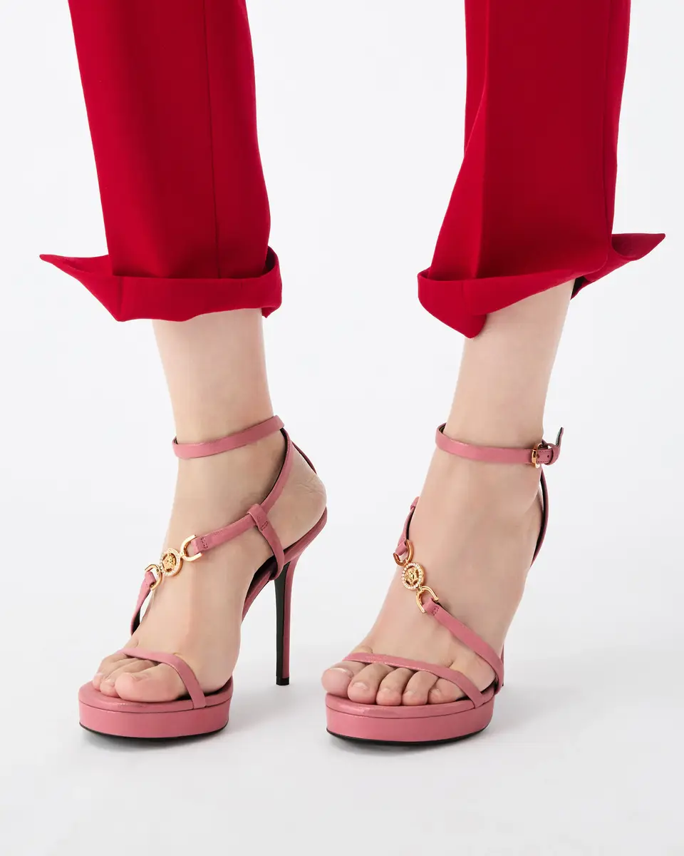 Versace Medusa '95 Embellished Leather Sandals 115 mm | Thumbnail 2 Versace Medusa '95 Embellished Leather Sandals 115 mm | Thumbnail 2