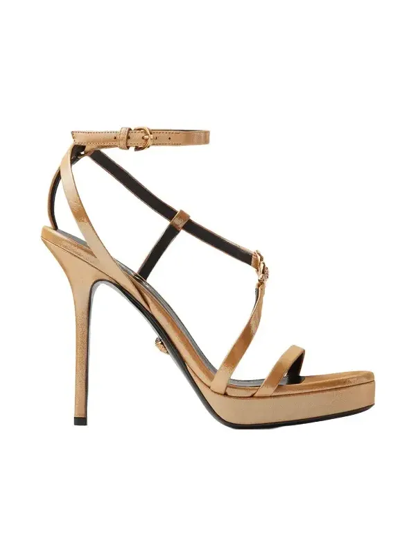 Medusa '95 Embellished Leather Sandals 115 mm