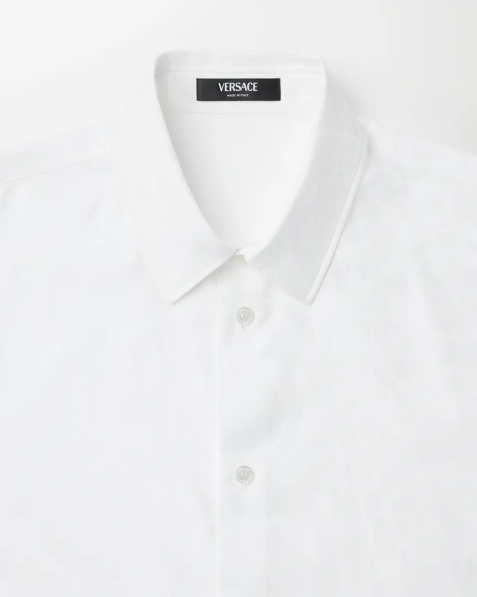 Versace Jacquard Cotton-Poplin Shirt | Thumbnail 2 Versace Jacquard Cotton-Poplin Shirt | Thumbnail 2
