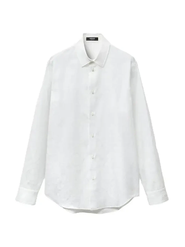 Versace Jacquard Cotton-Poplin Shirt