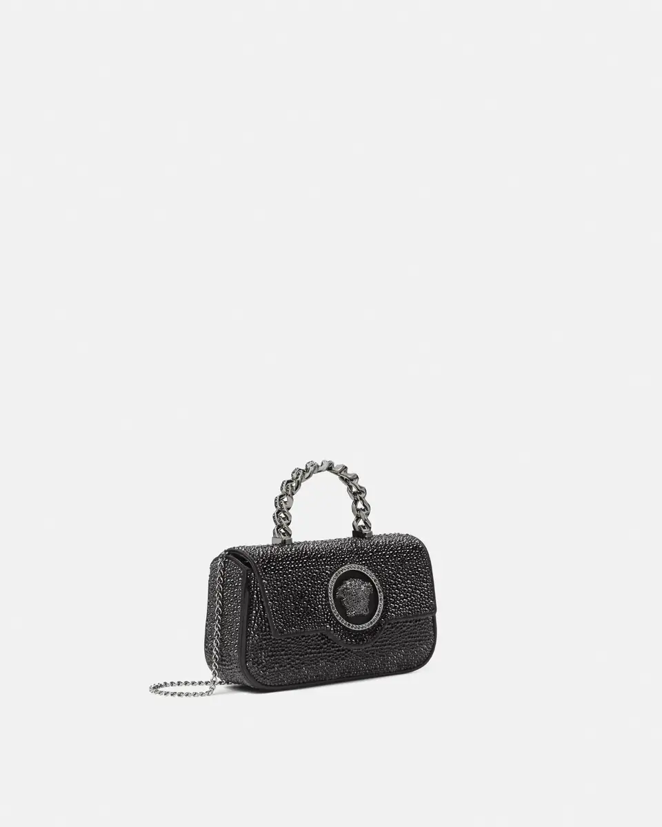 Versace La Medusa Embellished Satin Mini Bag | Thumbnail 2 Versace La Medusa Embellished Satin Mini Bag | Thumbnail 2