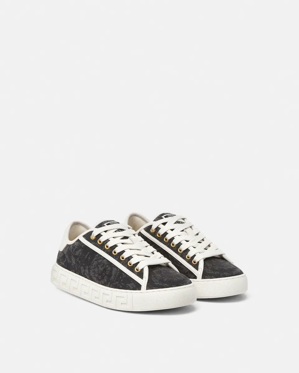 Versace Greca Jacquard Canvas Sneakers | Thumbnail 2 Versace Greca Jacquard Canvas Sneakers | Thumbnail 2