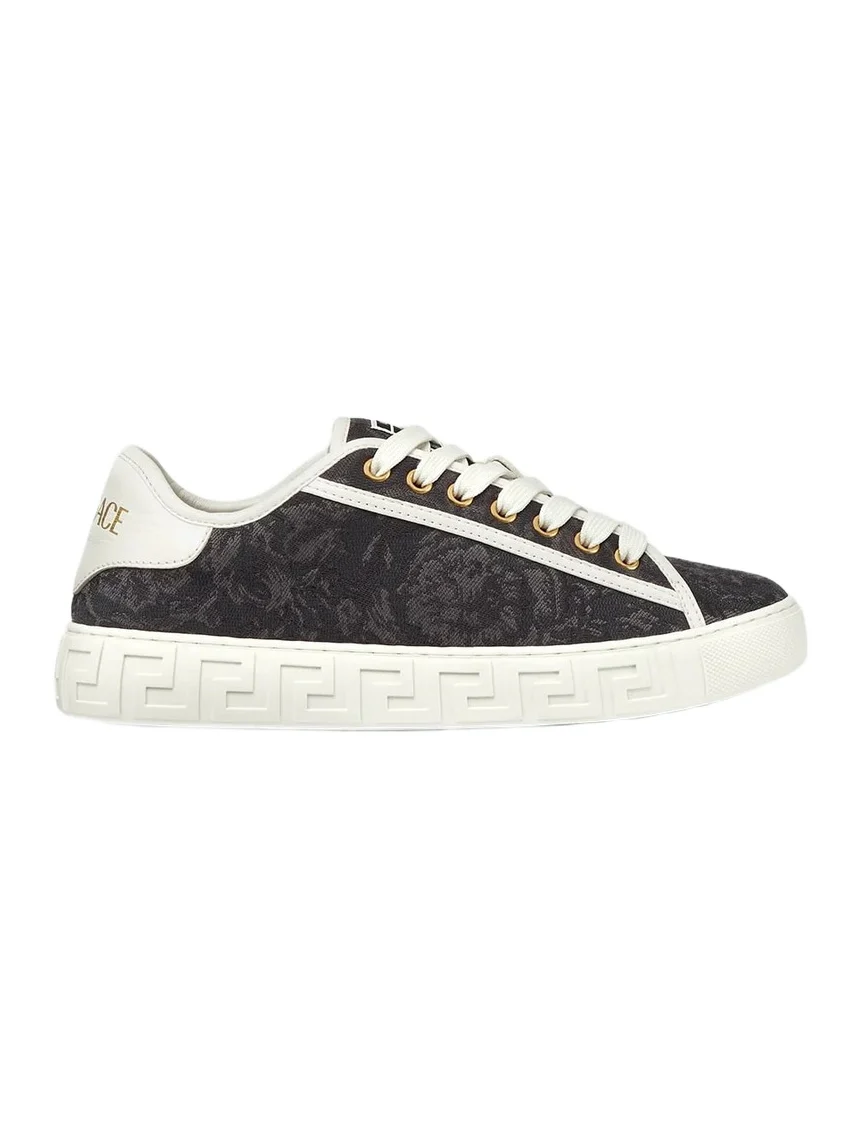 Versace Greca Jacquard Canvas Sneakers