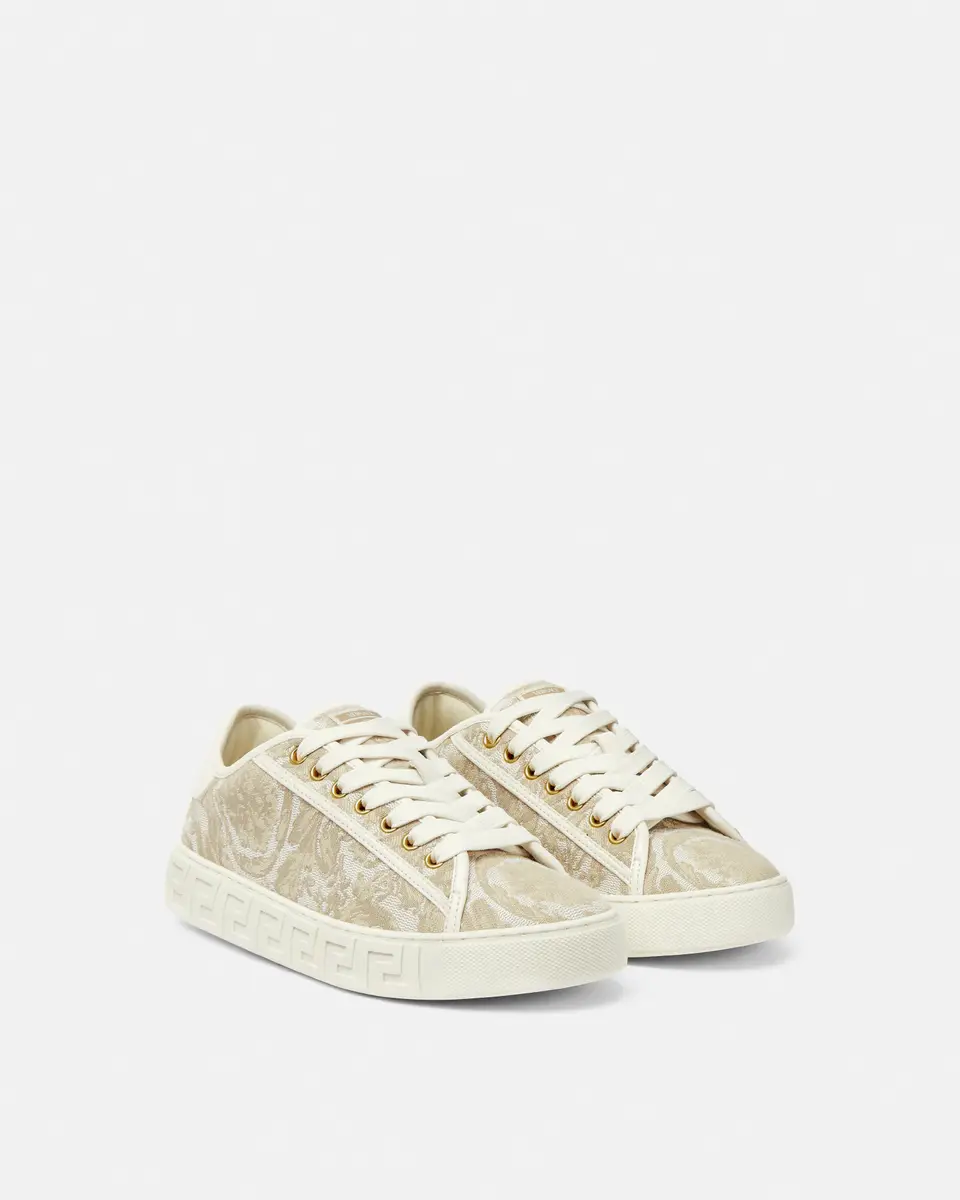 Versace Greca Jacquard Canvas Sneakers | Thumbnail 2