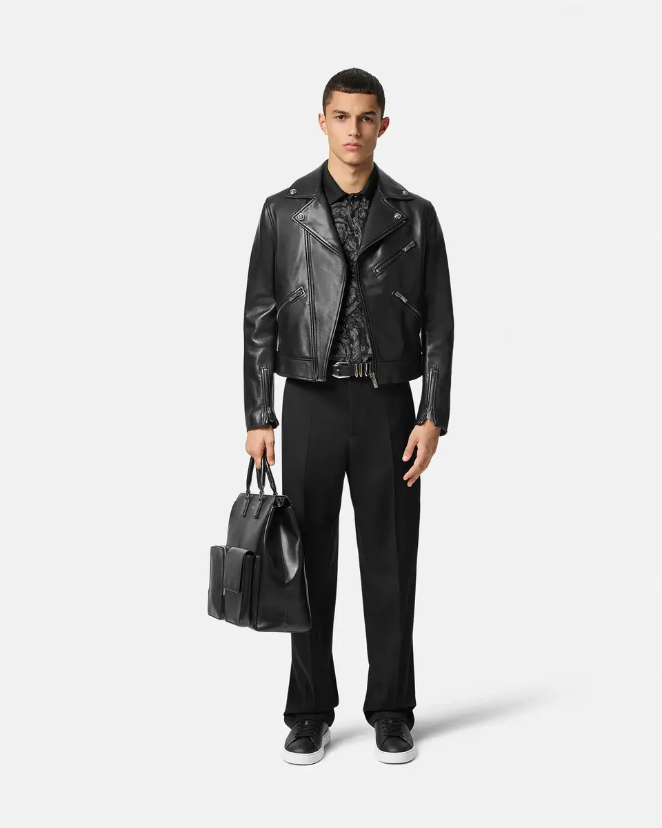 Versace Jacquard Cotton Piqué Polo | Thumbnail 2 Versace Jacquard Cotton Piqué Polo | Thumbnail 2