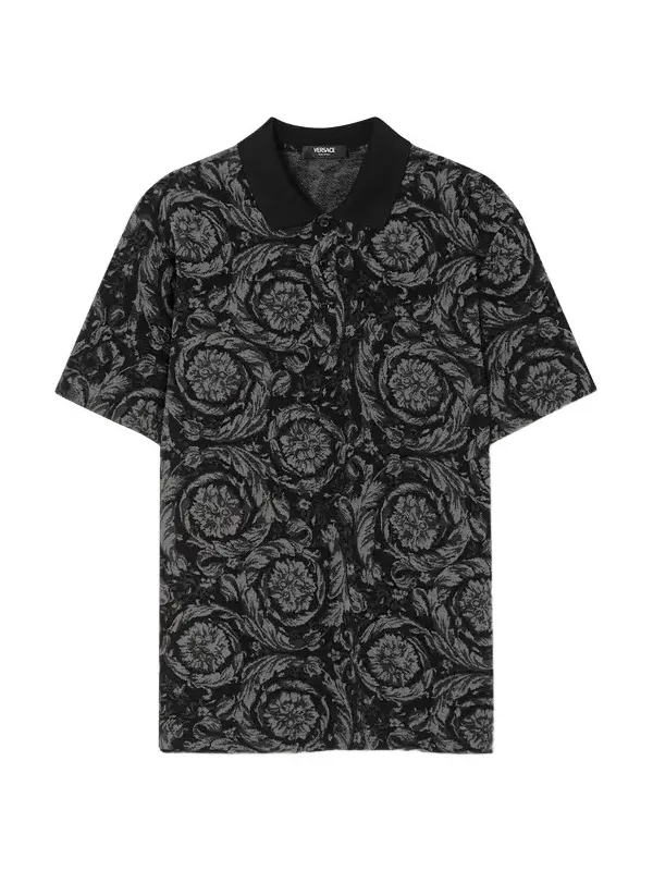 Versace Jacquard Cotton Piqué Polo