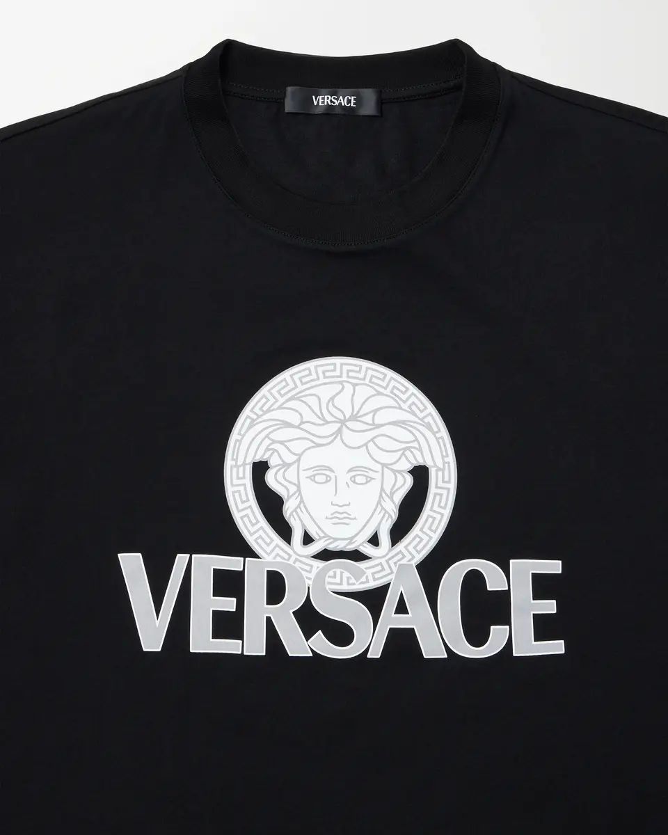 Versace Printed Cotton-Jersey T-Shirt | Thumbnail 2
