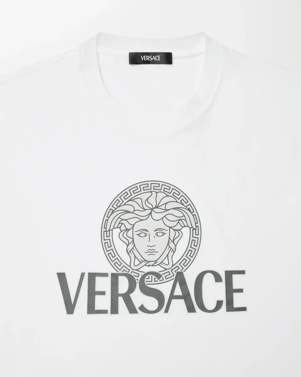 Versace Printed Cotton-Jersey T-Shirt | Thumbnail 2 Versace Printed Cotton-Jersey T-Shirt | Thumbnail 2