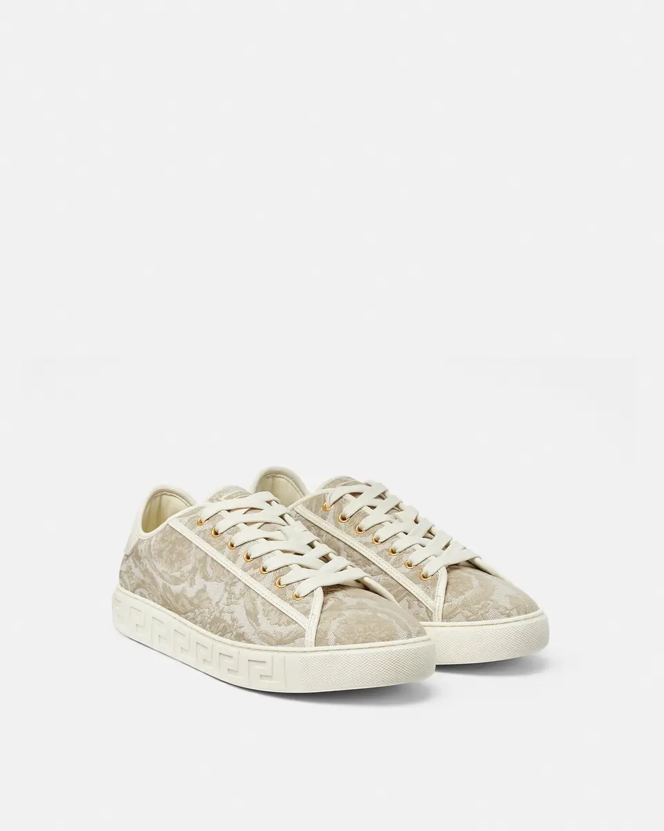 Versace Greca Jacquard Canvas Sneakers | Thumbnail 2 Versace Greca Jacquard Canvas Sneakers | Thumbnail 2