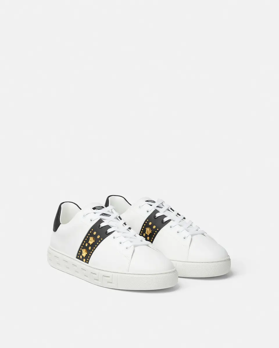 Versace Greca Embellished Nylon Sneakers | Thumbnail 2