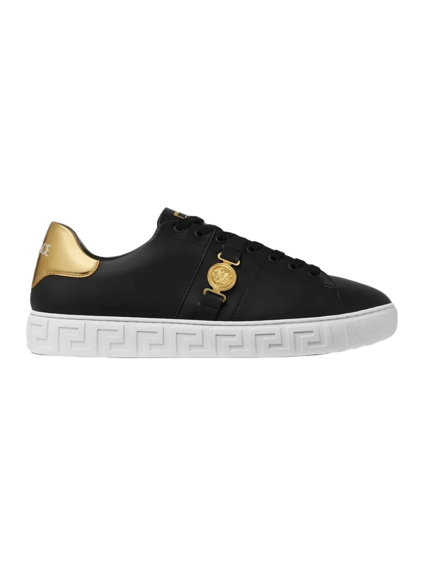 Greca Leather Sneakers Greca Leather Sneakers