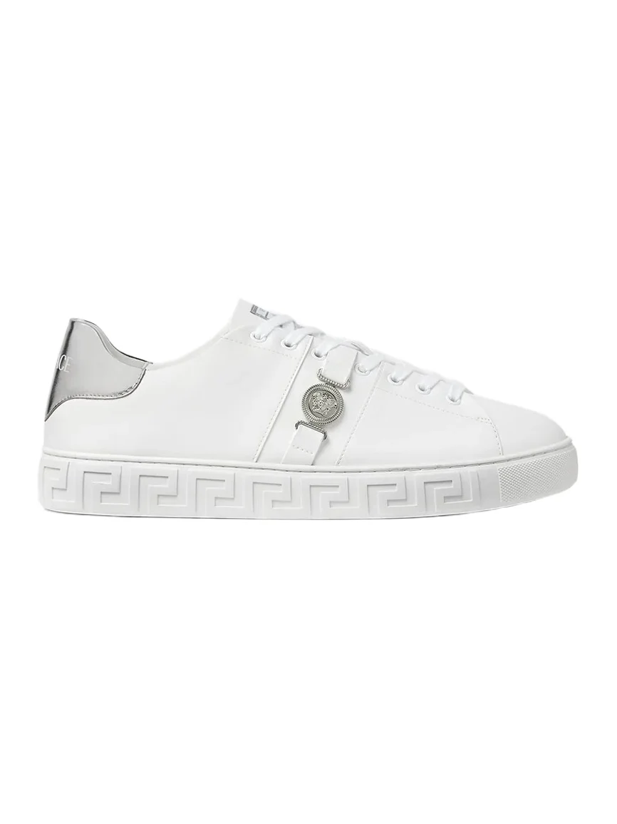 Greca Leather Sneakers Greca Leather Sneakers