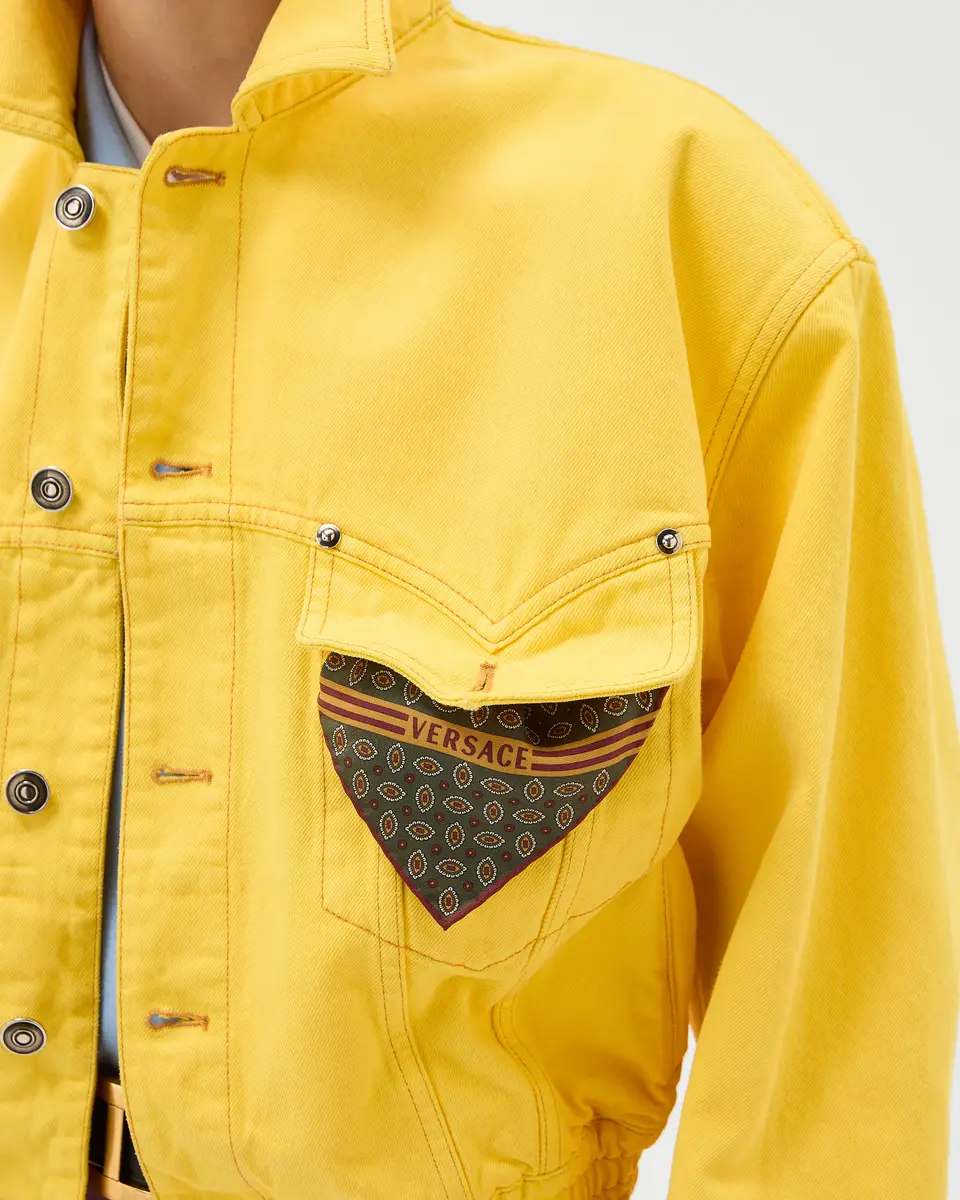 Versace Printed Silk Twill Pocket Square | Thumbnail 2