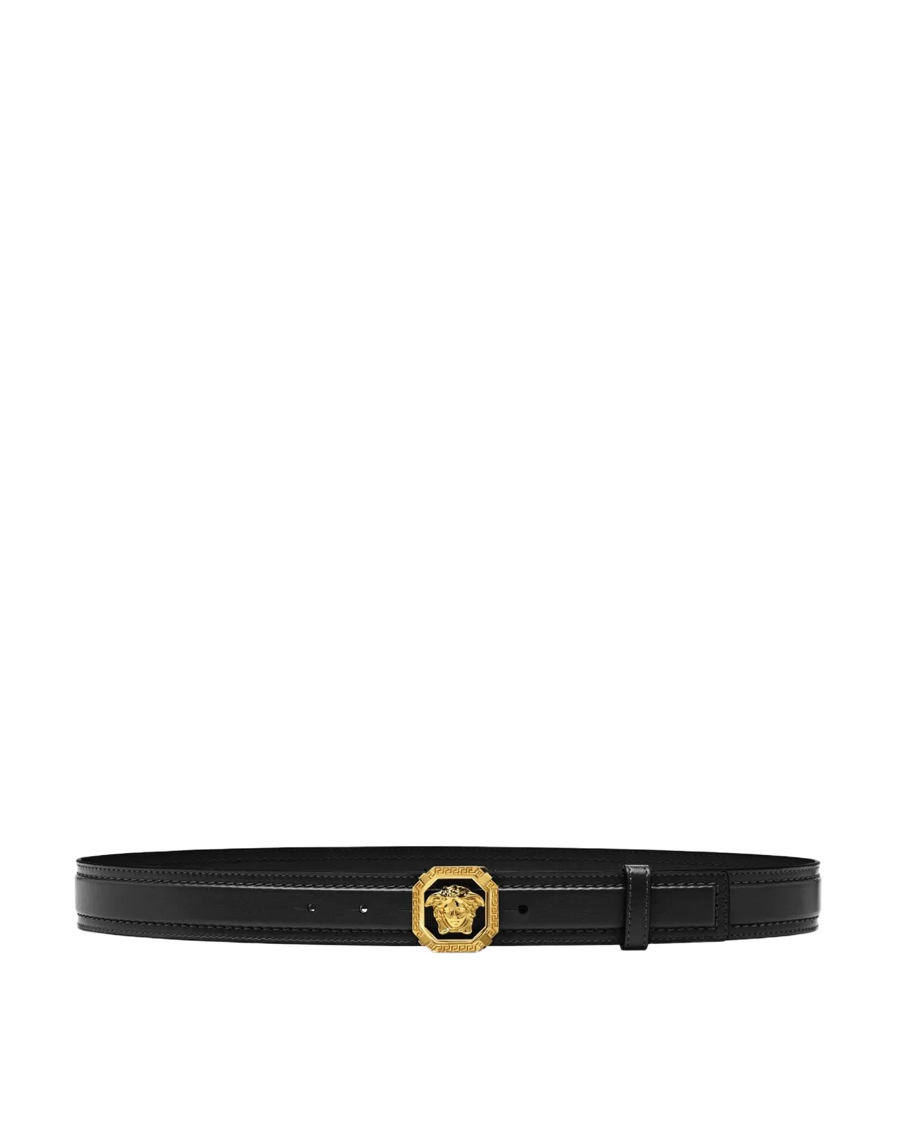 Versace La Medusa Leather Belt 1.4"