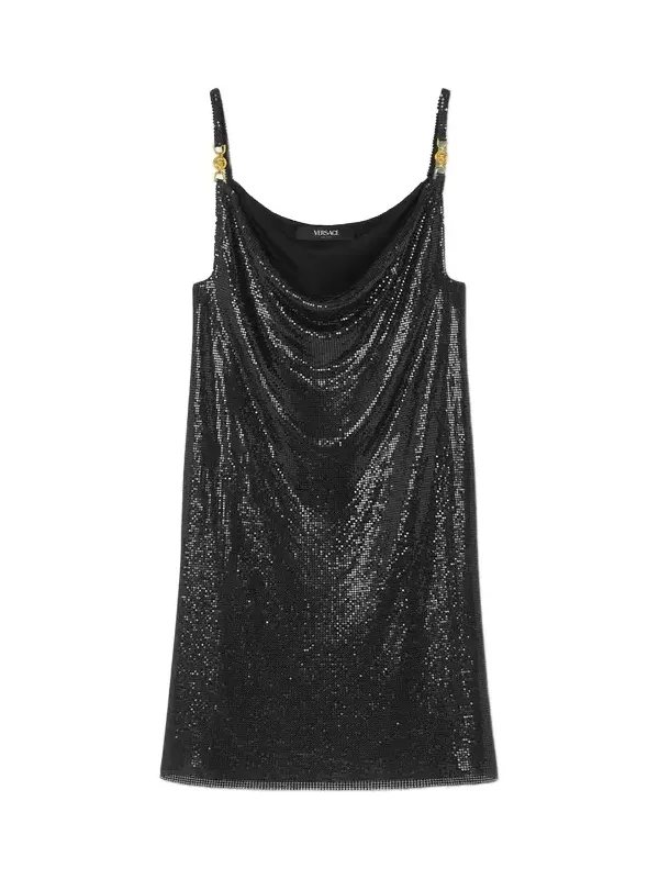Metal Mesh Slip Mini Dress