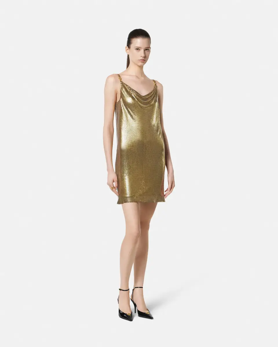 Versace Metal Mesh Slip Mini Dress | Thumbnail 2 Versace Metal Mesh Slip Mini Dress | Thumbnail 2