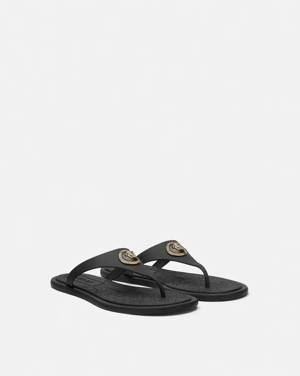 Versace Alia Rubber Flat Sandals | Thumbnail 2 Versace Alia Rubber Flat Sandals | Thumbnail 2