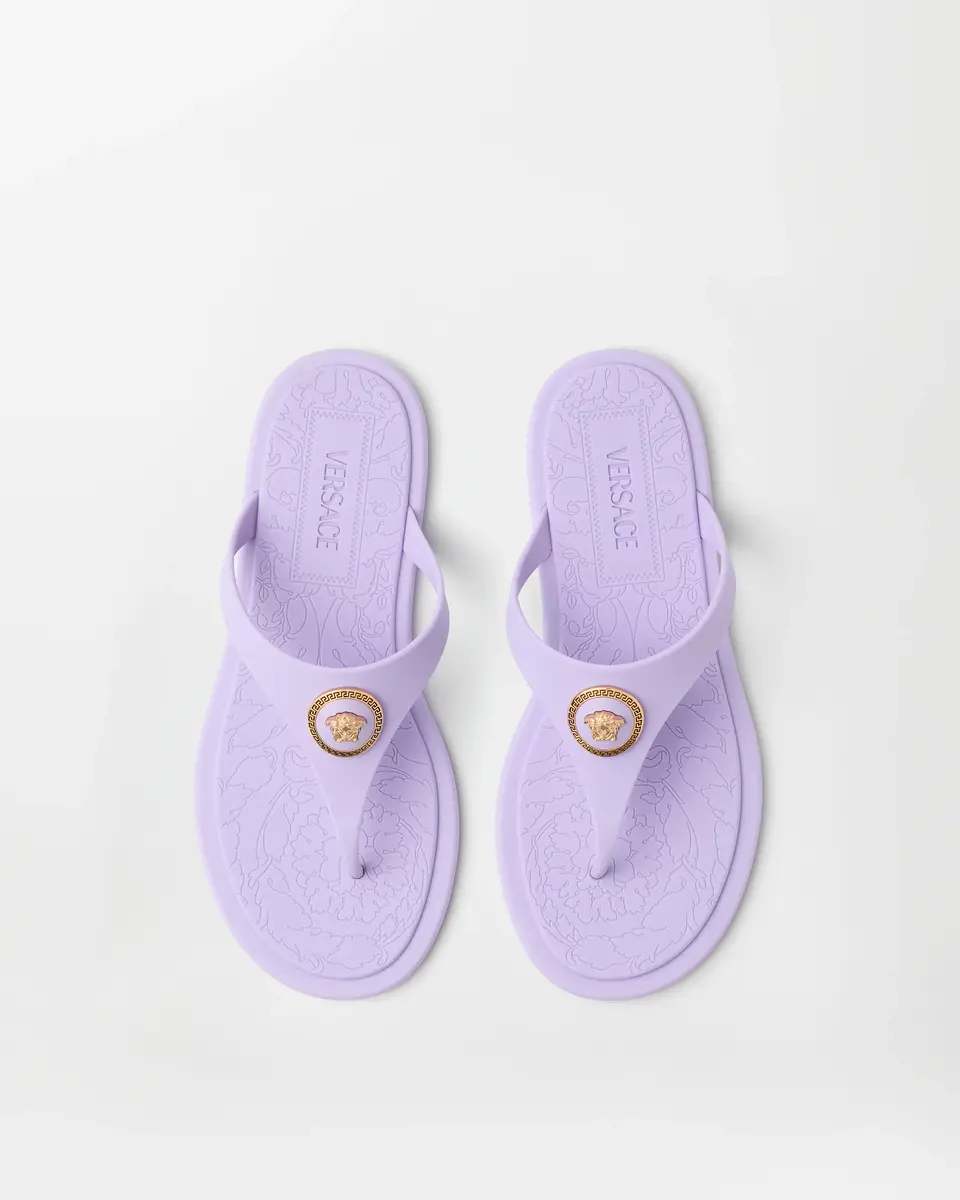 Versace Alia Rubber Flat Sandals | Thumbnail 2 Versace Alia Rubber Flat Sandals | Thumbnail 2