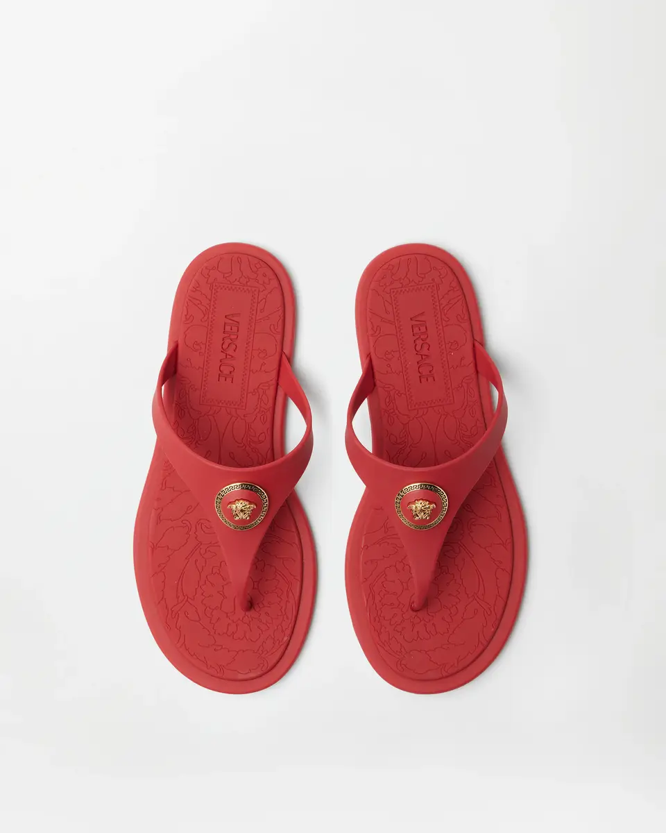 Versace Alia Rubber Flat Sandals | Thumbnail 2 Versace Alia Rubber Flat Sandals | Thumbnail 2