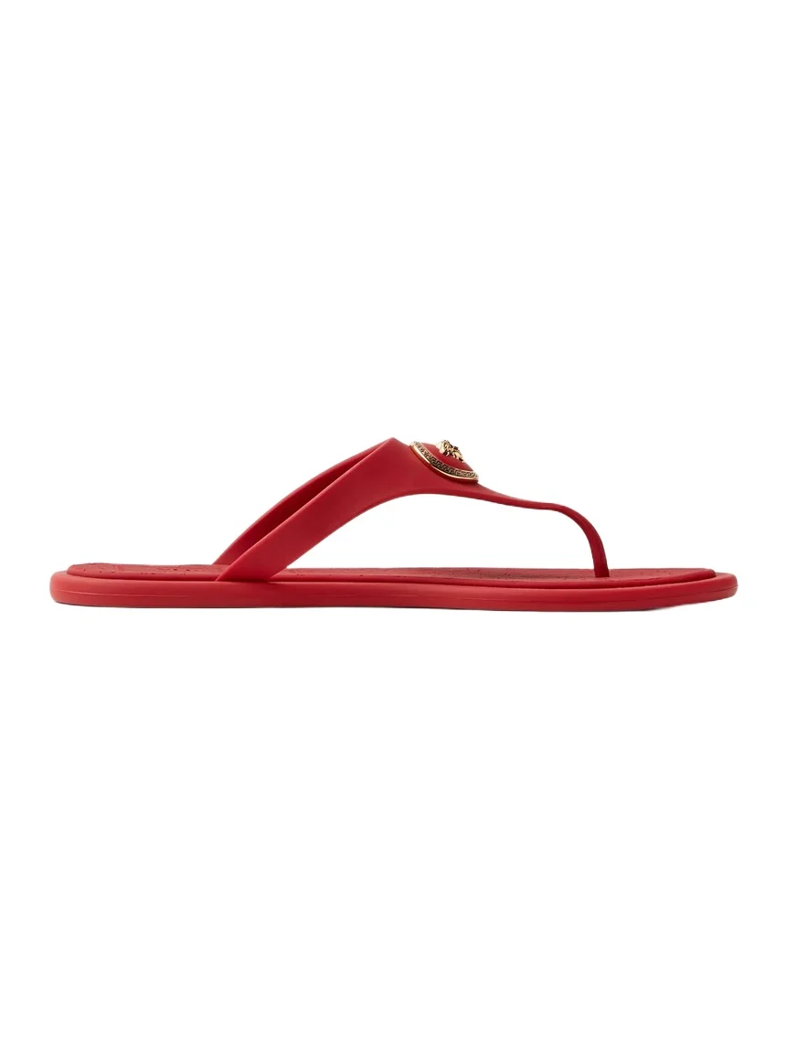 Versace Alia Rubber Flat Sandals