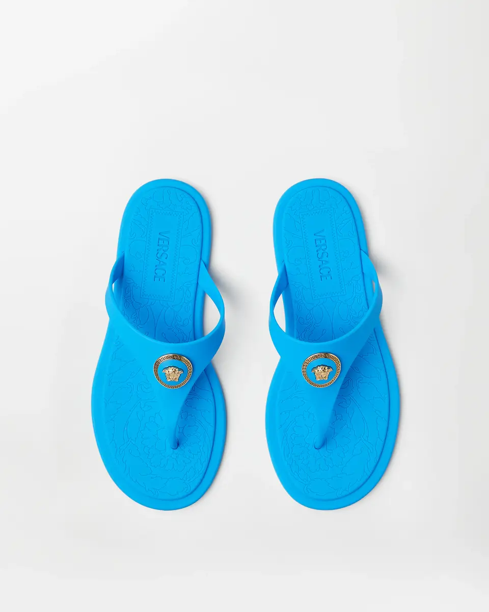 Versace Alia Rubber Flat Sandals | Thumbnail 2 Versace Alia Rubber Flat Sandals | Thumbnail 2