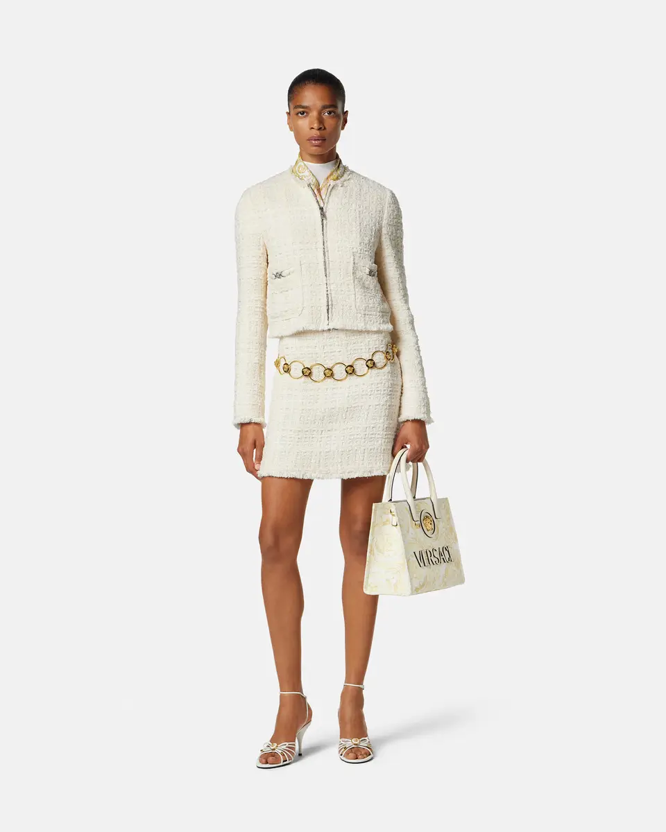 Versace Merino Wool Fitted Ribbed Knit Top | Thumbnail 2