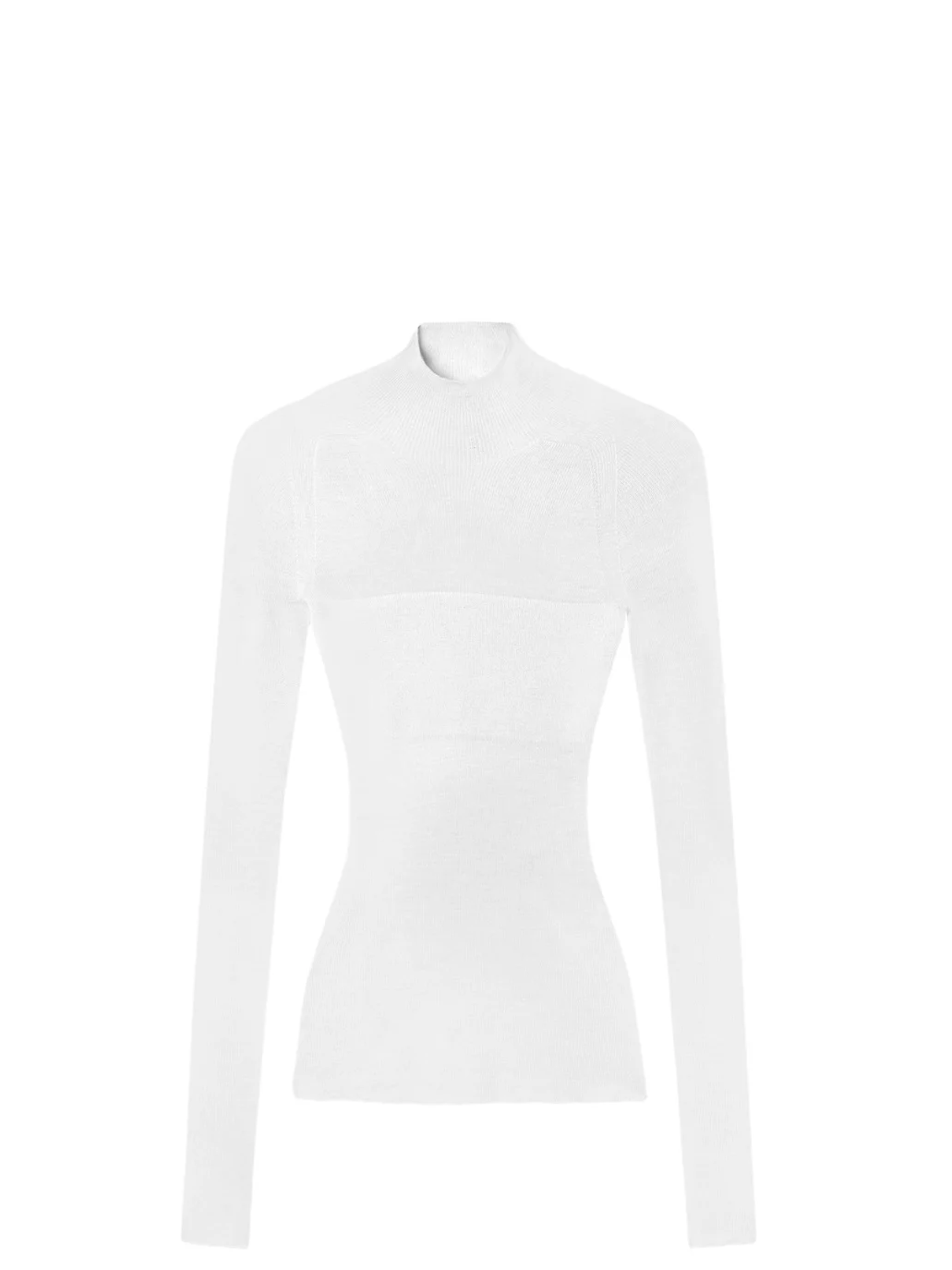 Merino Wool Fitted Ribbed Knit Top Merino Wool Fitted Ribbed Knit Top