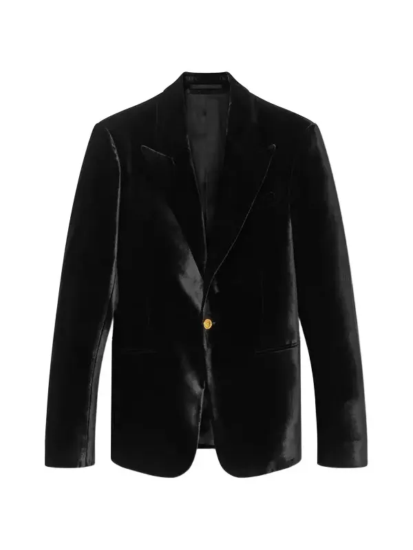 Versace Velvet Single-Breasted Blazer