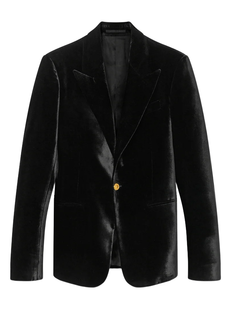 Velvet Single-Breasted Blazer Velvet Single-Breasted Blazer