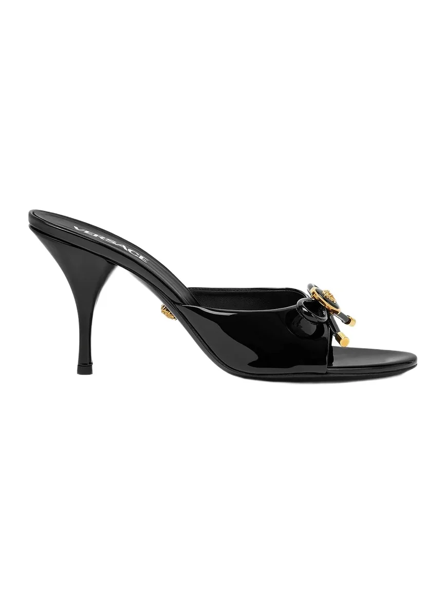 Opera Bow Patent Mules 85 mm