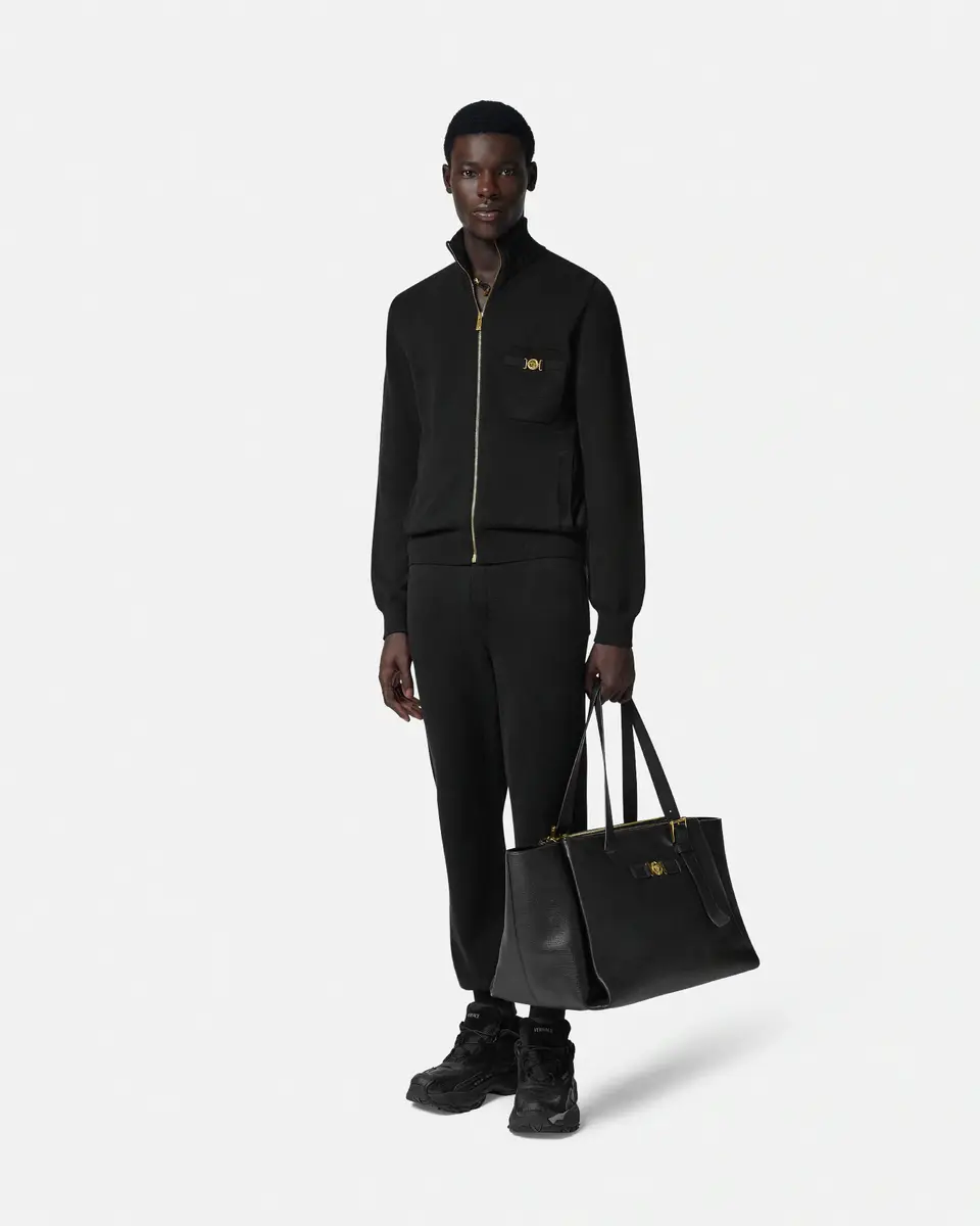 Versace Cashmere-Cotton Knit Zip Sweater | Thumbnail 2 Versace Cashmere-Cotton Knit Zip Sweater | Thumbnail 2