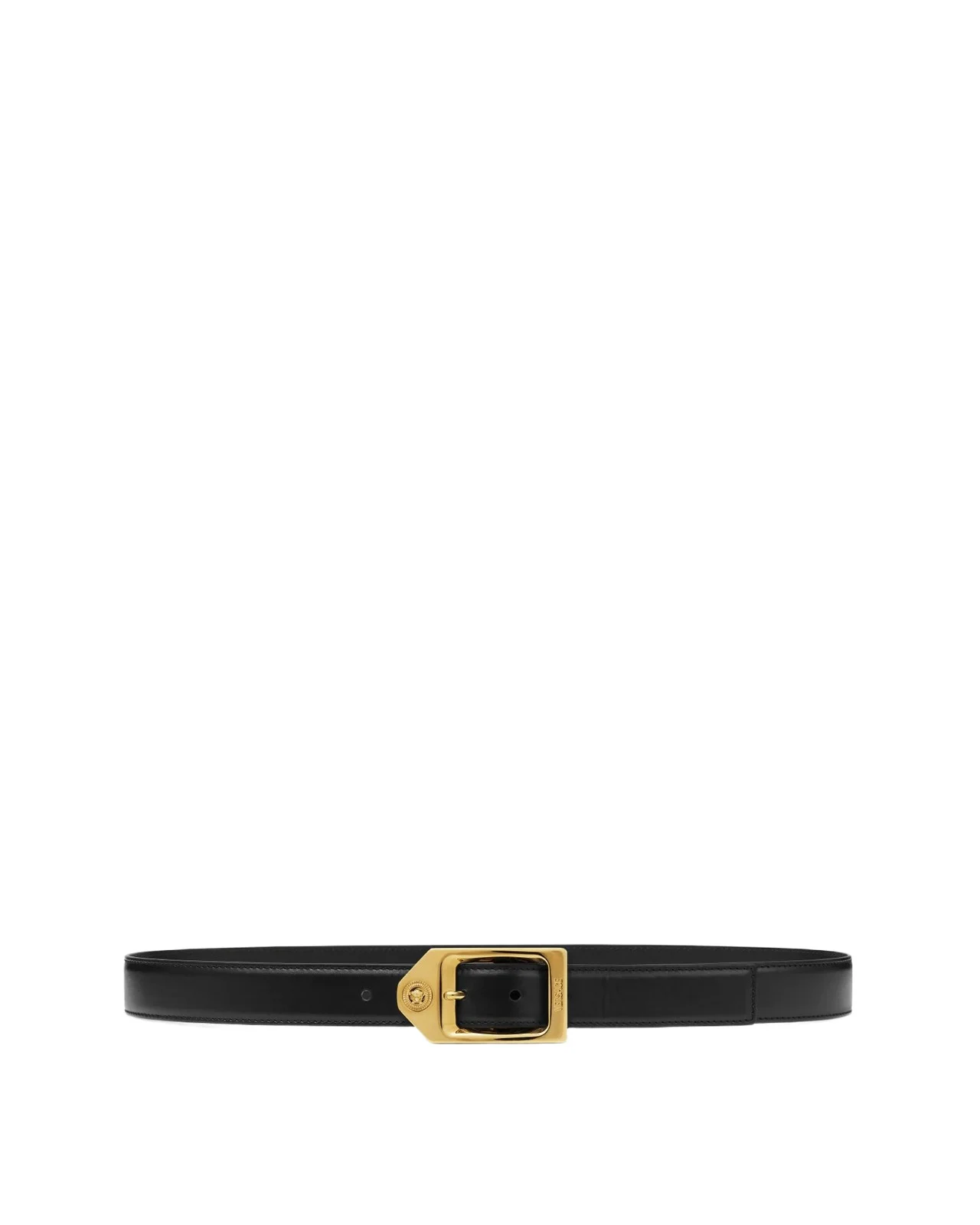 Versace Medusa Biggie Leather Belt 1.2"