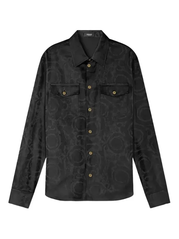 Versace Jacquard Cotton-Poplin Shirt