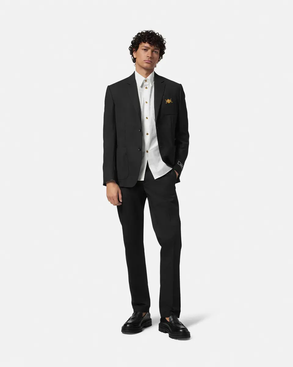 Versace Jacquard Cotton-Poplin Shirt | Thumbnail 2