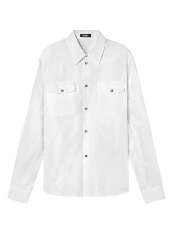 Versace Jacquard Cotton-Poplin Shirt