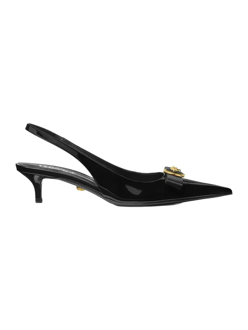 Versace Gianni Ribbon Patent Slingbacks 45 mm